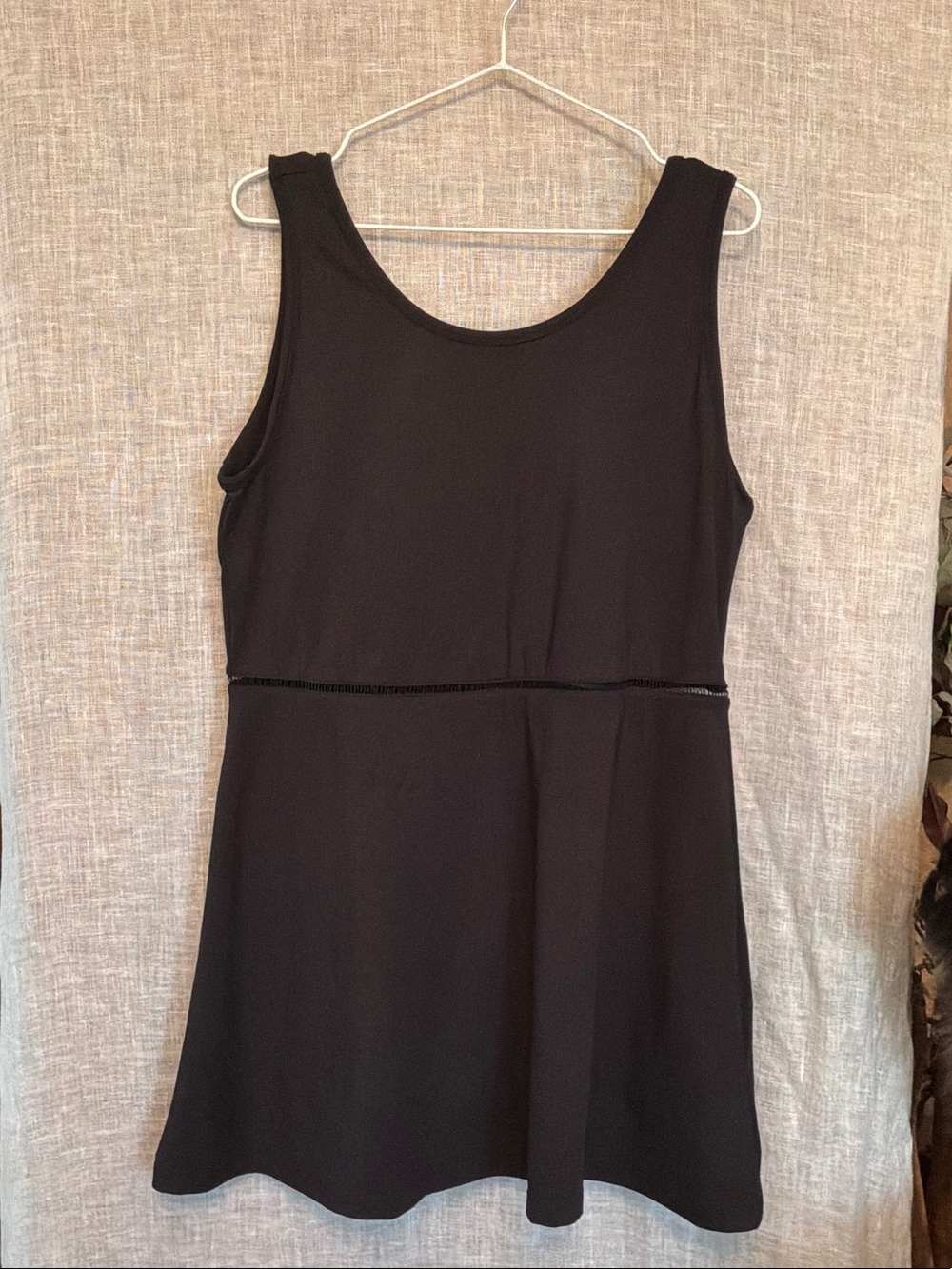 Black active dress with shorts